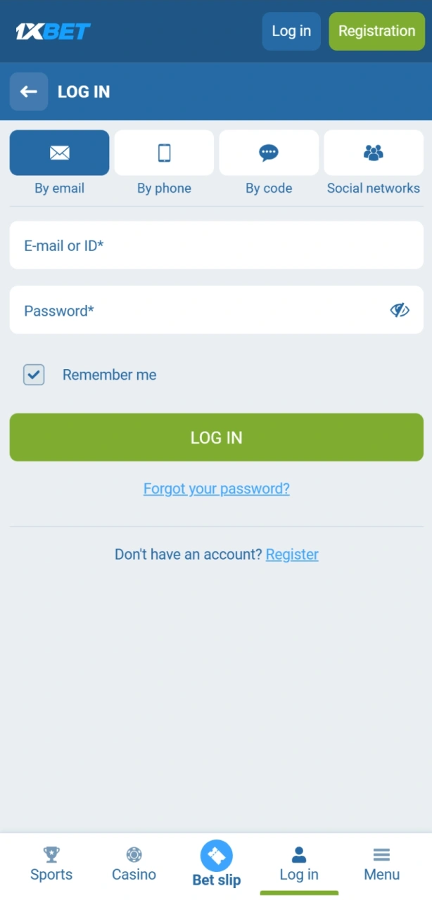 Launch and Login to the 1xBet Aviator App and play.