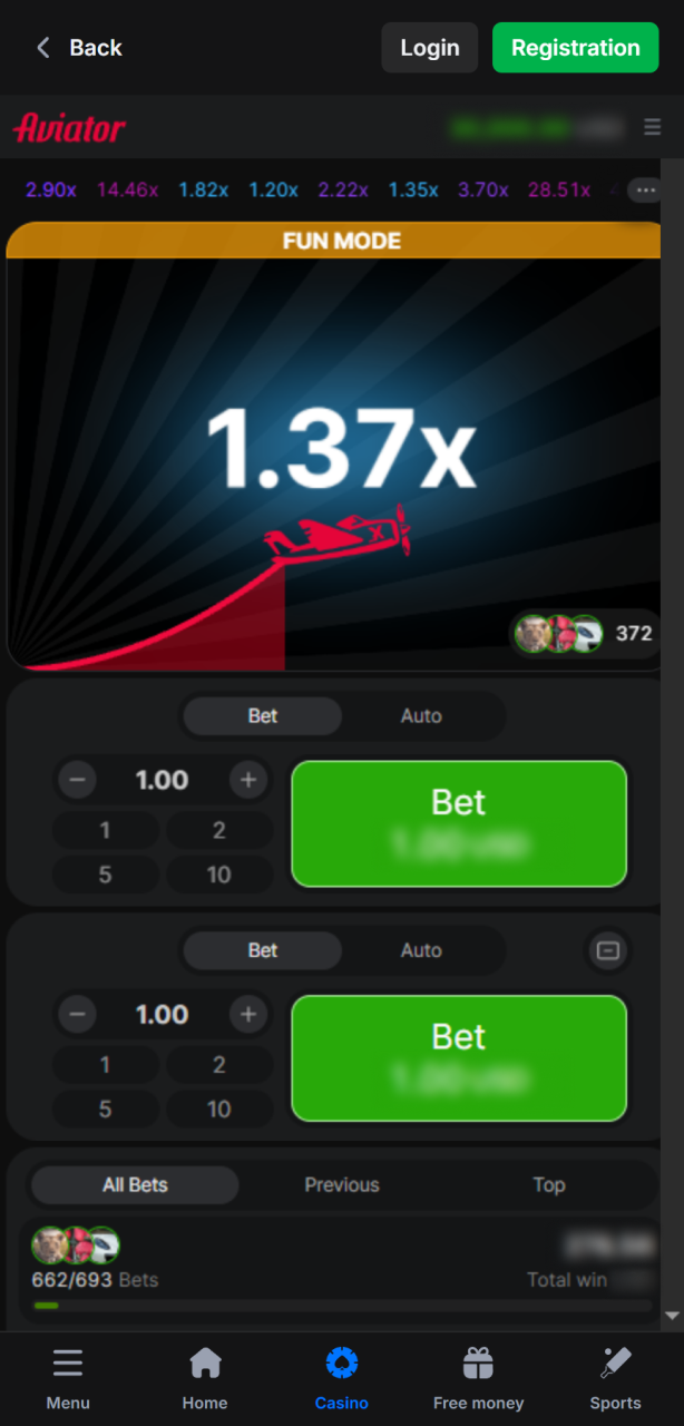 Find Aviator and open the game page to start your session.