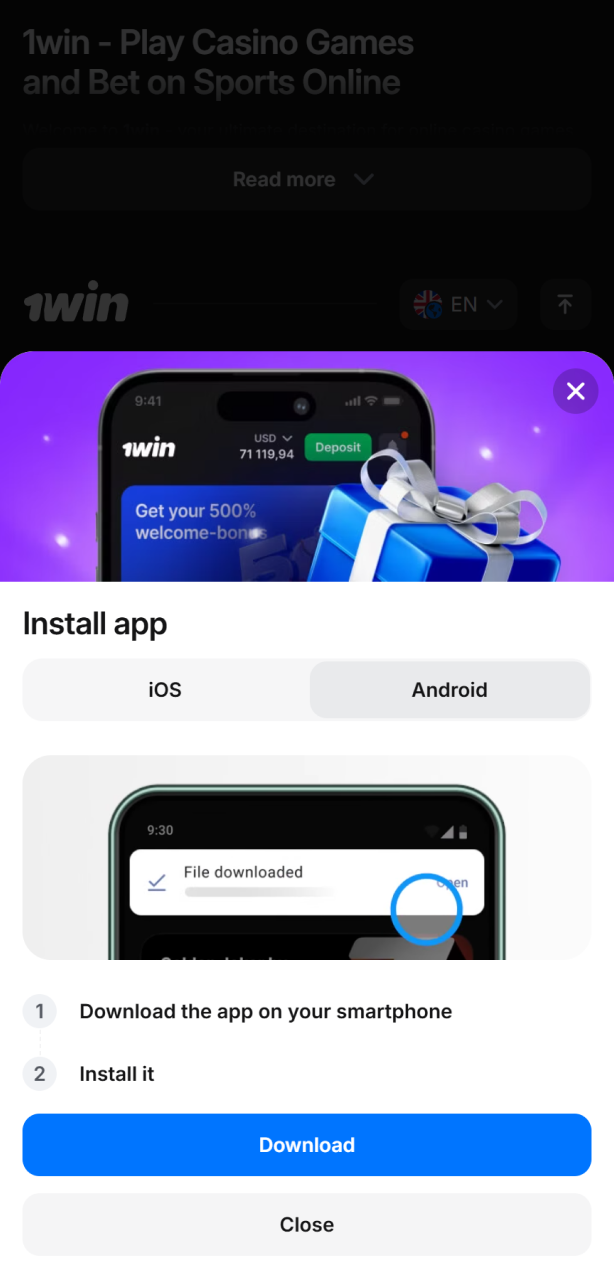 Download the file to your phone for Aviator mobile gaming.