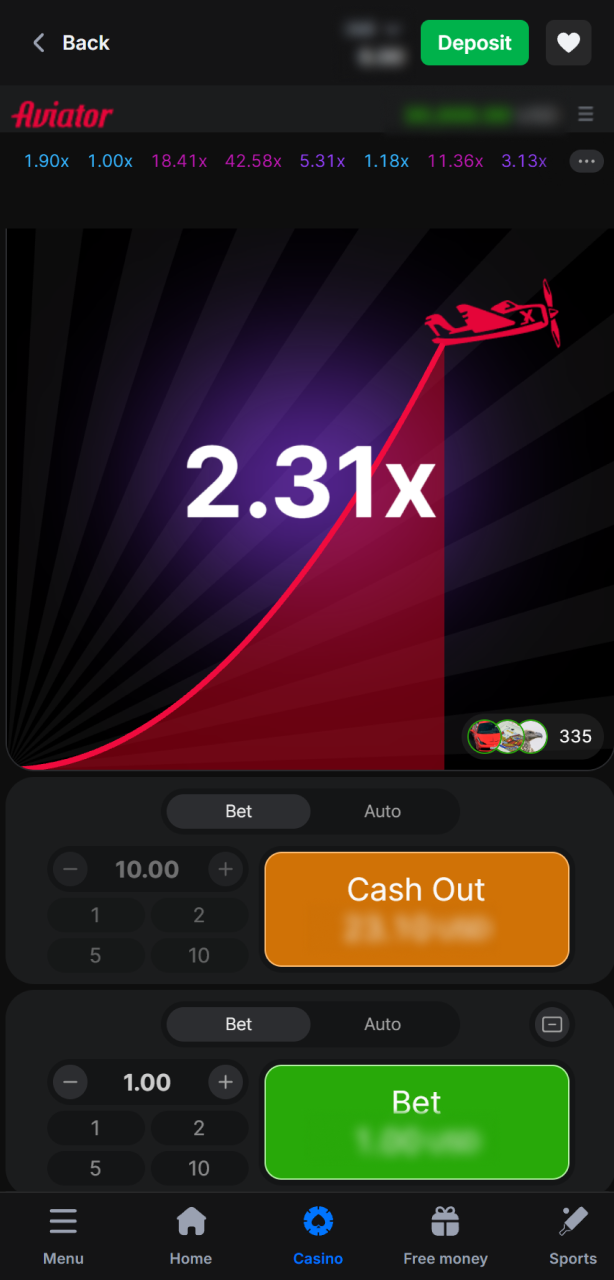 Place your bet and play Aviator to win big rewards.