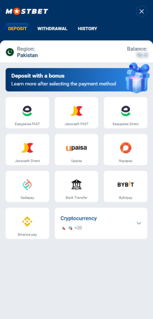 Make a Deposit to start your Mostbet Aviator betting journey.