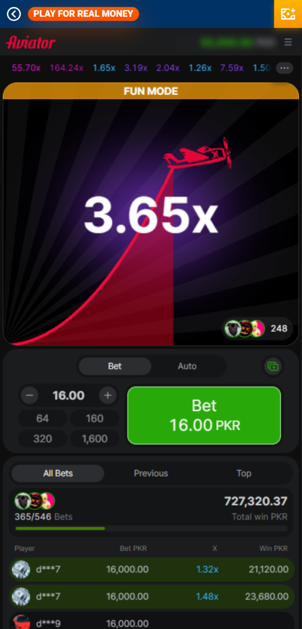 Launch the Game in the Mostbet Aviator casino section and win.