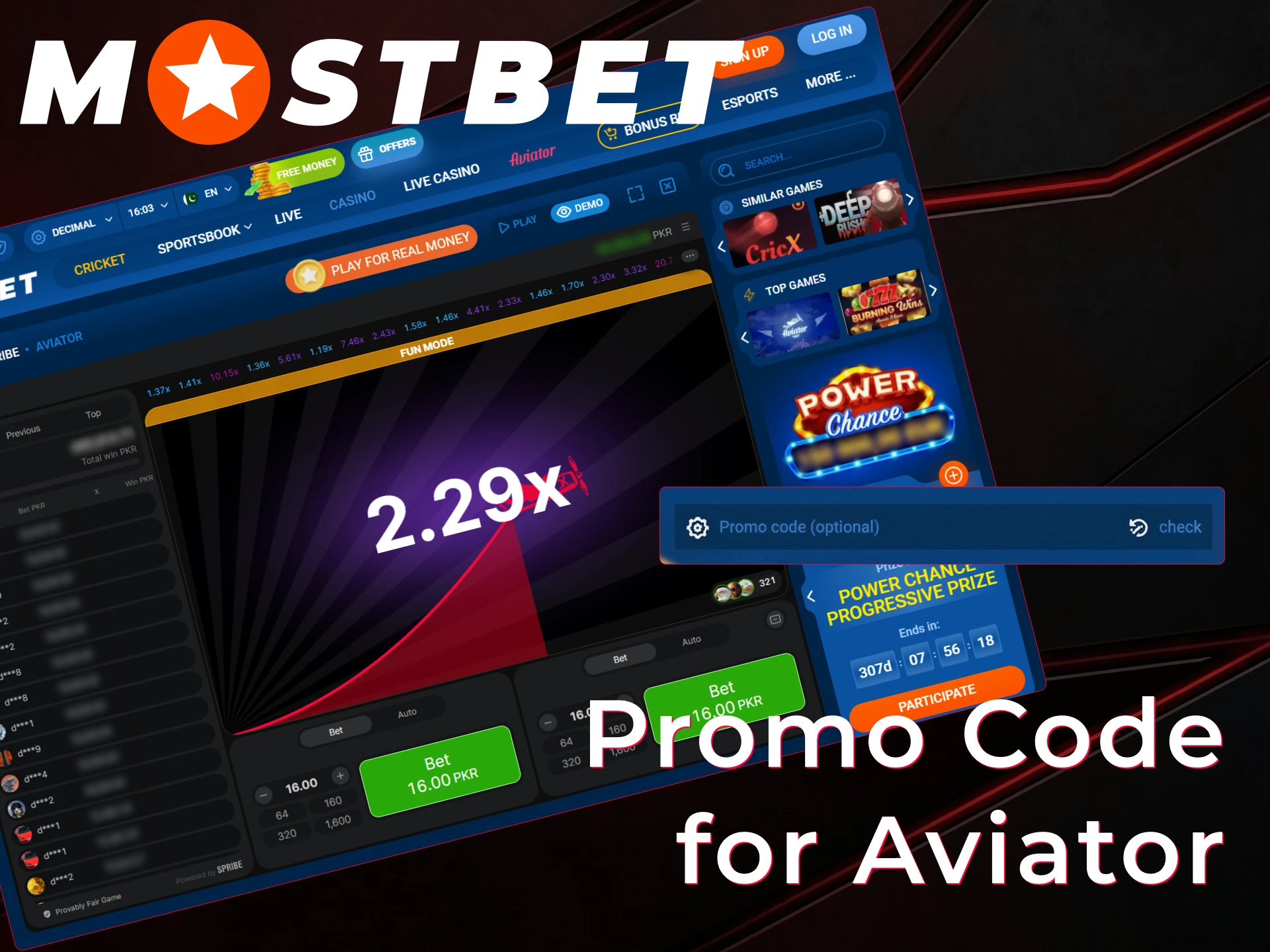 play aviator mostbet pakistan