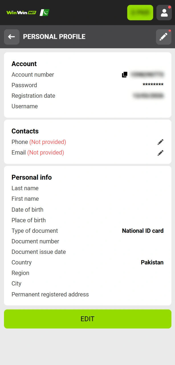 Complete account verification for secure WinWin Aviator gaming sessions.